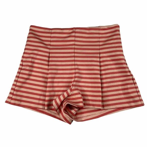 Free People Riker High Waist Ponte Striped Shorts - Picture 2 of 7